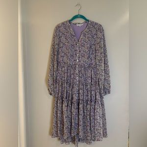 Ivy City Co Purple Floral dress size M